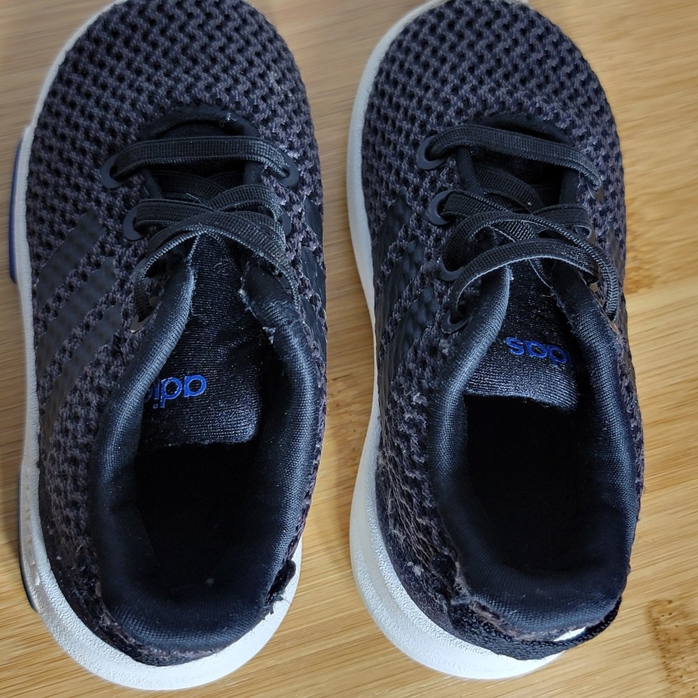 Adidas Racer TR Inf Toddler Sneakers Black Grey Blue F35875 Size 6K - Picture 5 of 8
